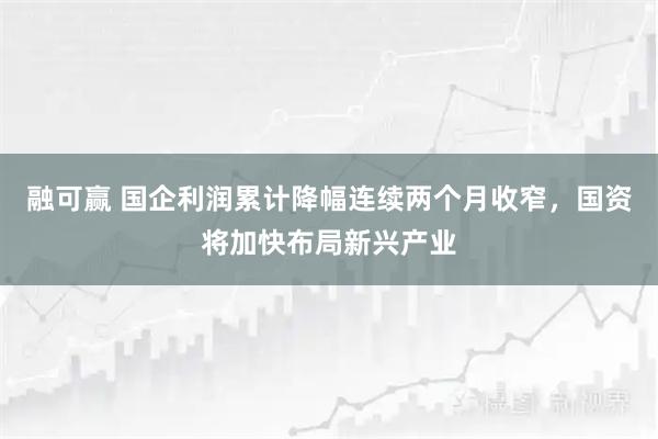 融可赢 国企利润累计降幅连续两个月收窄，国资将加快布局新兴产业